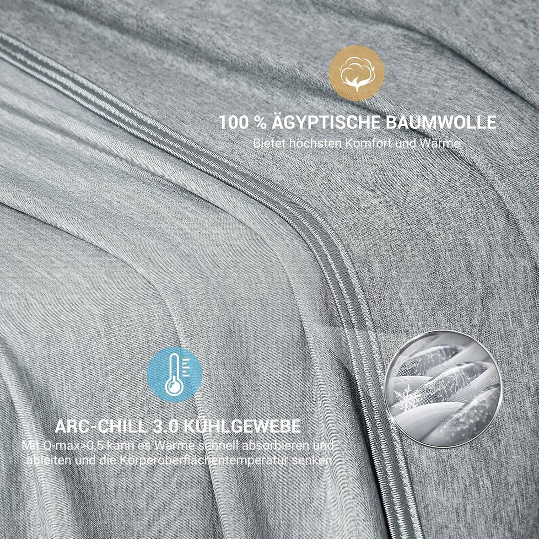 Elegear Kühldecke leichte Sommerdecke, Körper kühl halten, Arc-Chill 3.0 Kühlfasern Q-Max>0,5 Selbst