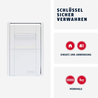 ABUS KeyGarage™ 787 - Schlüsselbox zur Wandmontage - für Schlüssel oder kleine Wertgegenstände - Wei