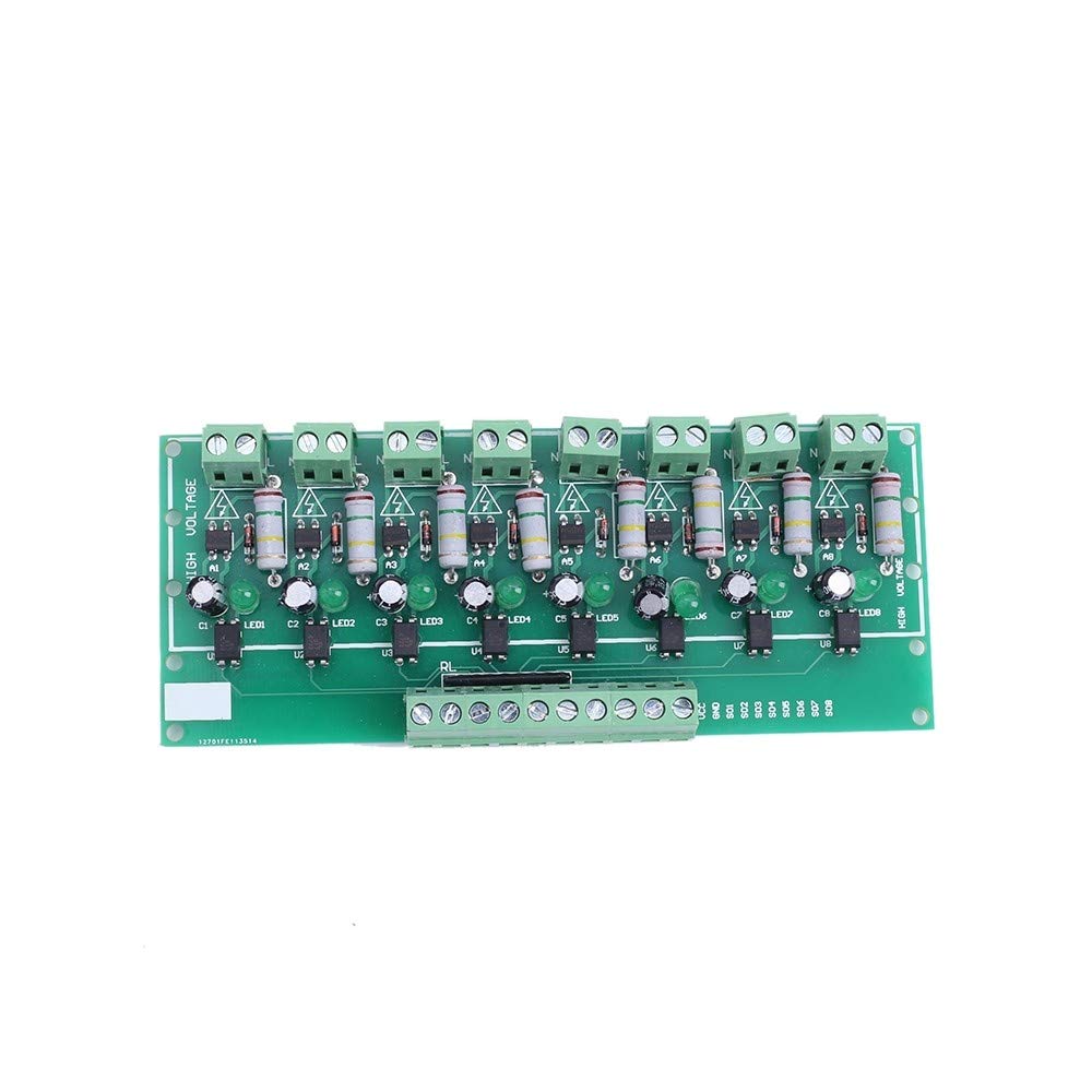 Optokoppler-Isolationsmodul, AC 110 V 220 V 8-Kanal-Optokoppler-Erkennungsmodul, PNP-AC-Testmodul mi