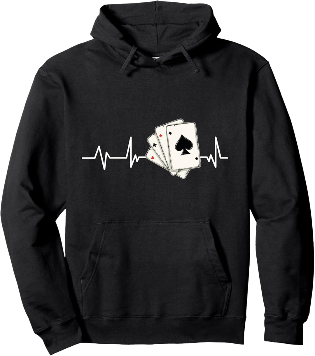Kartenspiele Herzschlag Geschenk Kartenspiel Pullover Hoodie