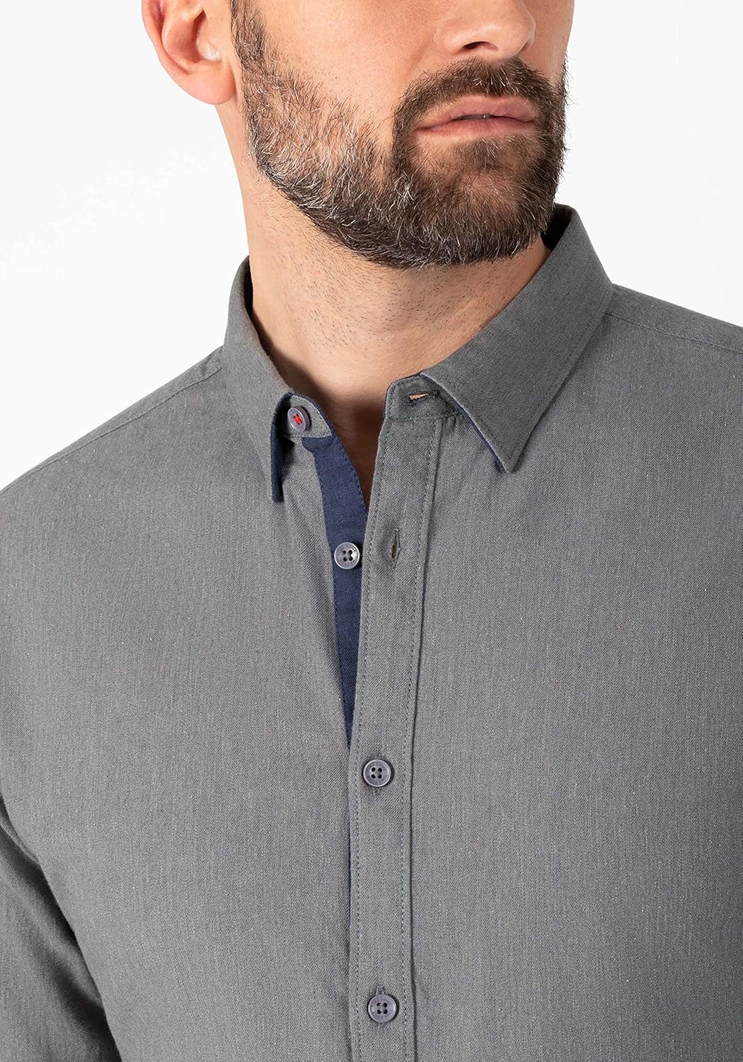 Timezone Herren Hemd S Dark Grey Melange, S Dark Grey Melange