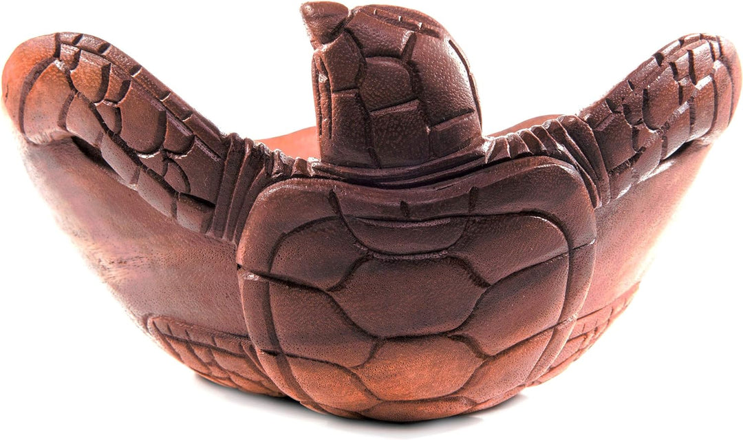 Windalf Handarbeit Grosse Obstschale Ella l30 cm Glücks Schildkröte Dekoschale Holz
