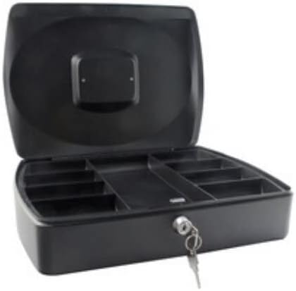 Q-Connect KF02603 Geldkassette 25,4 cm schwarz, Schwarz