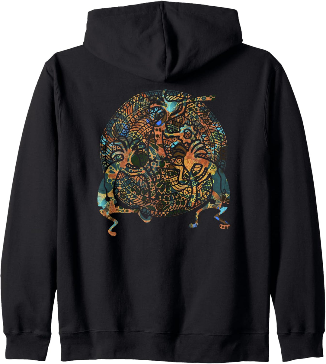 KOKOPELLI Trio - Folklore Mandala - Farbig 4 - Fan Fun Kapuzenjacke