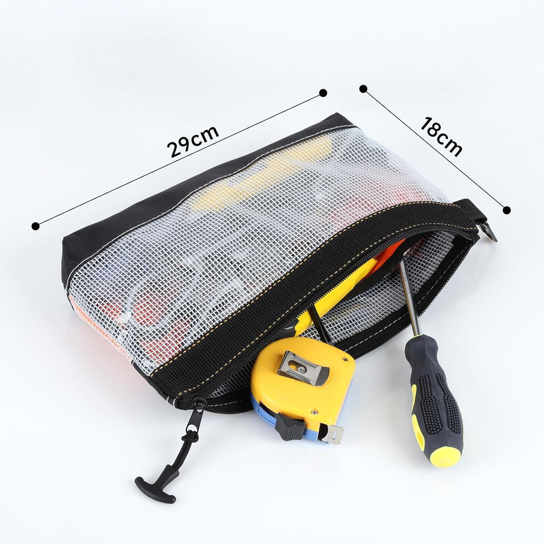 FRETONBA 4 Stück Small Tool Zipper Pouch, Tragbare Werkzeugtasche Klein | Transparentes Pvc-Materia
