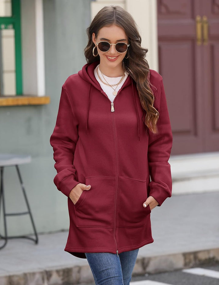 CMTOP Damen Sweatjacke Hoodie Kapuzenpullover mit Zipper Sweatshirt Jacke Langarm Pullover Kapuzenpu