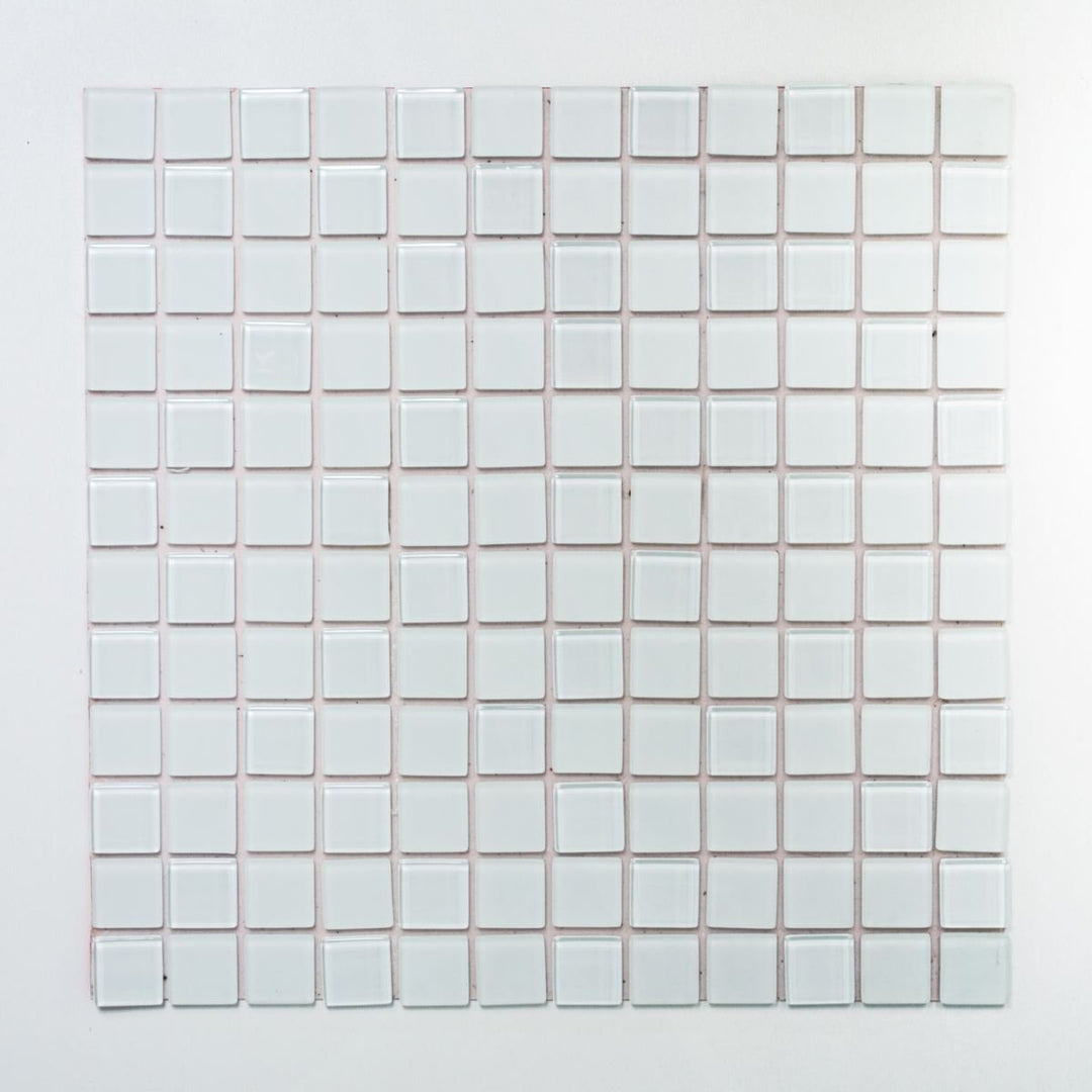 Mosaik Fliesen Mosaikfliesen Glasmosaik Kachel weiss matt glänzend Küchenfliese WC Fliesenspiegel Fl