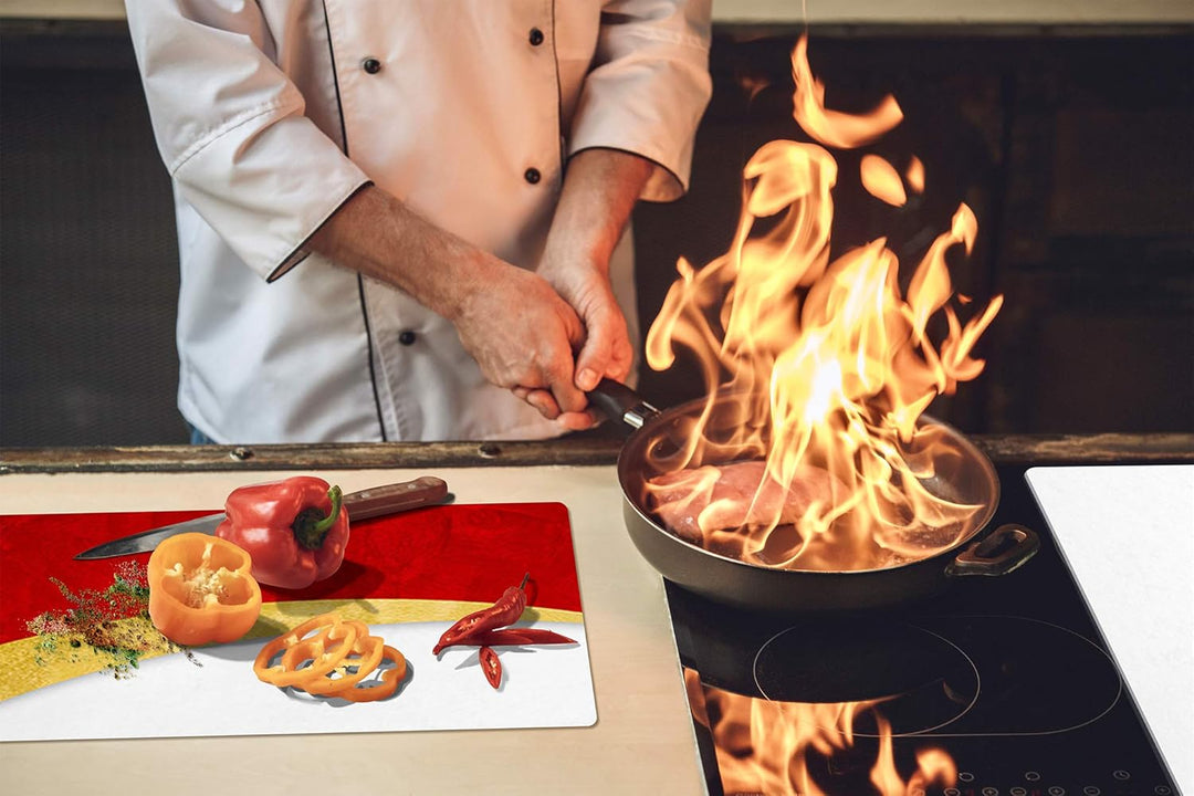 Kochplattenabdeckung Stove Cover und Schneideplatten SINGLE mit 60 x 52 cm und DOUBLE - zwei Bretter
