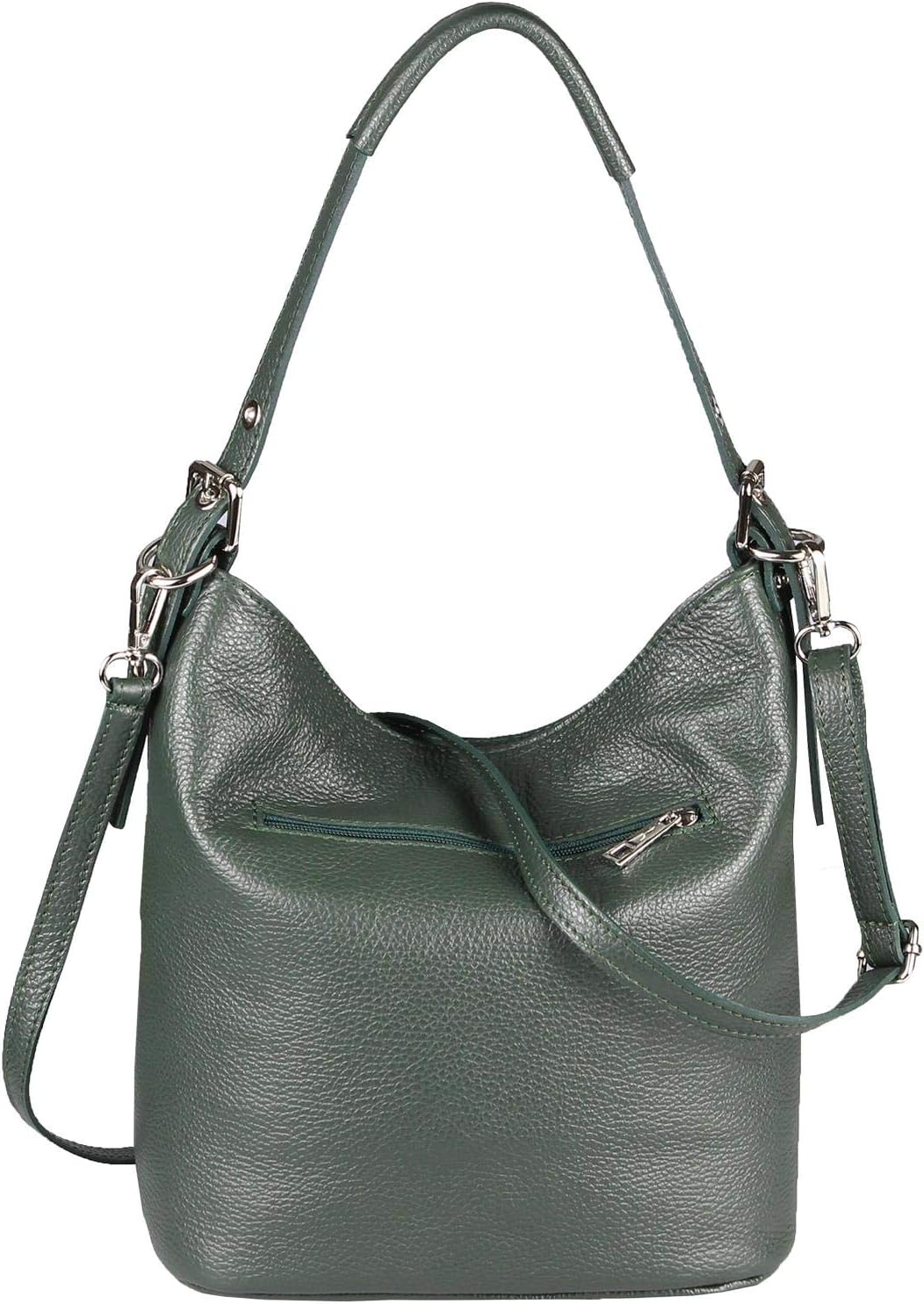 OBC Damen Leder Tasche Cross Body Schultertasche City Bag Crossover Umhängetasche Henkeltasche Clutc