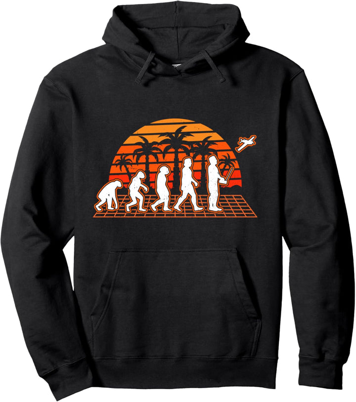 Modellflugzeug Evolution Retro Modellflieger Pullover Hoodie