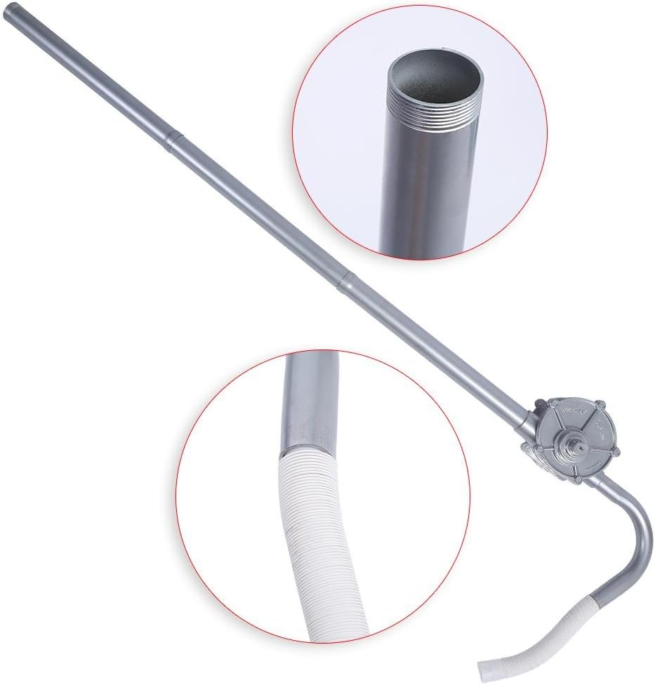 Kurbelpumpe,Heizöl Fasspumpe, Rotations-Handkurbel-Ölfass-Trommelpumpe aus Aluminiumlegierung Pumpen
