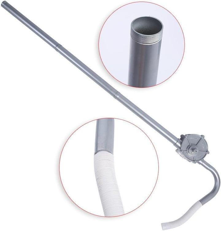 Kurbelpumpe,Heizöl Fasspumpe, Rotations-Handkurbel-Ölfass-Trommelpumpe aus Aluminiumlegierung Pumpen