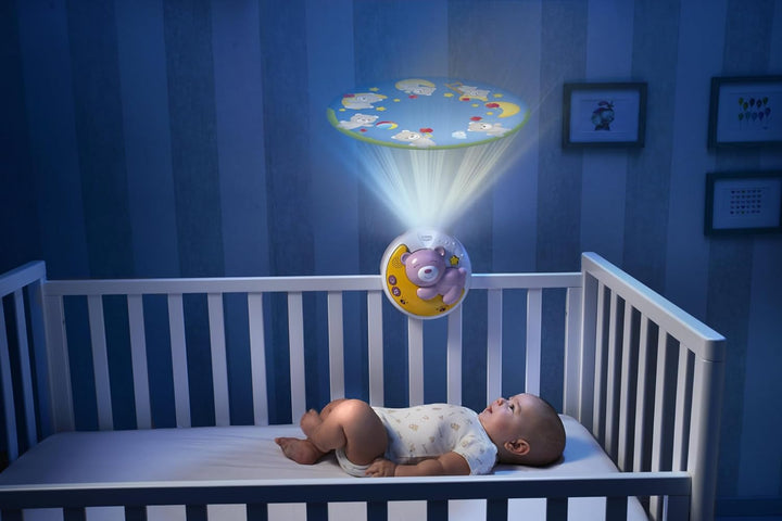 Chicco Next2Moon Kinderbett-Projektor mit Licht und Geräuschen, beweglich, abnehmbares Panel und Kar