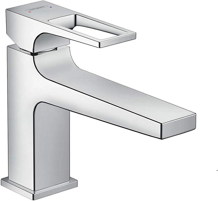 hansgrohe Wasserhahn Metropol (Armatur mit Auslauf Höhe 100 mm und Push-Open Ablaufgarnitur, langer