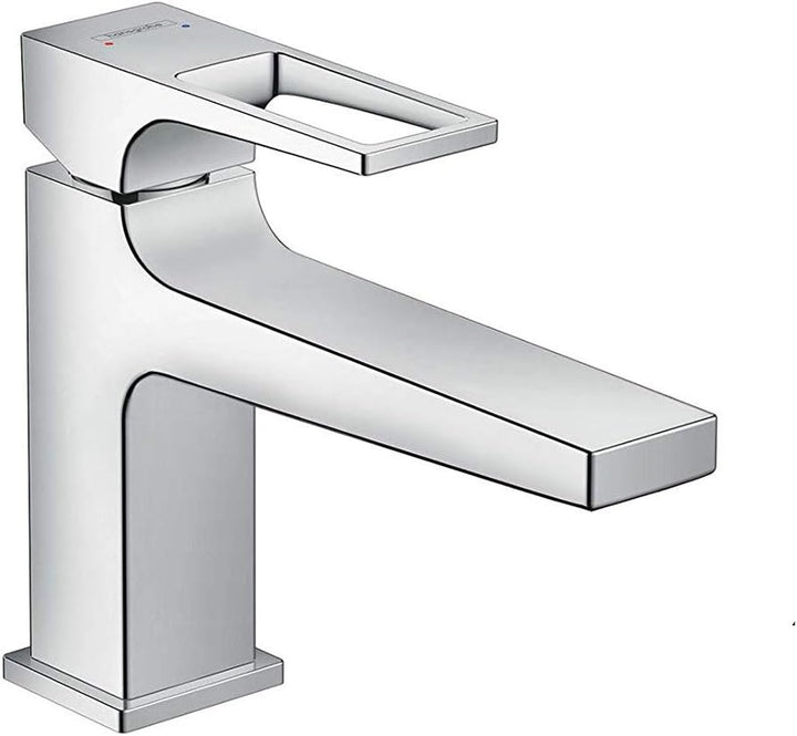 hansgrohe Wasserhahn Metropol (Armatur mit Auslauf Höhe 100 mm und Push-Open Ablaufgarnitur, langer
