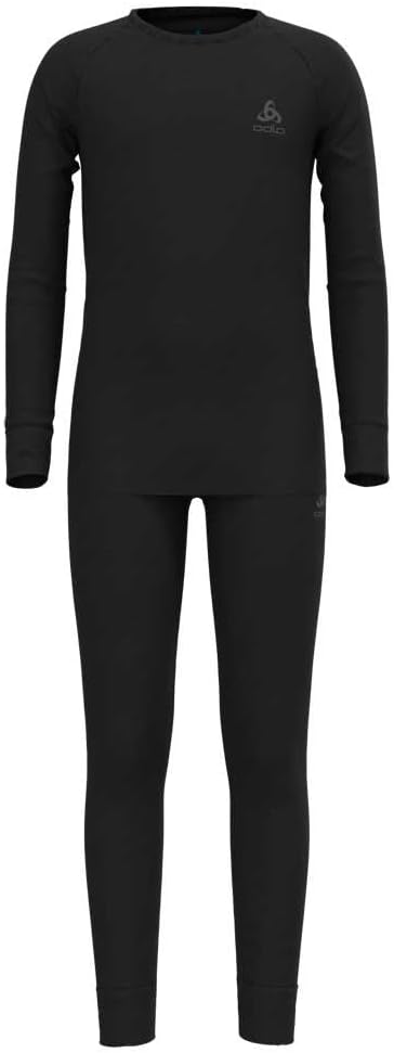 Odlo Unisex Kinder Merino 200 Kids_112029 Base Layer Set 116 Schwarz, 116 Schwarz