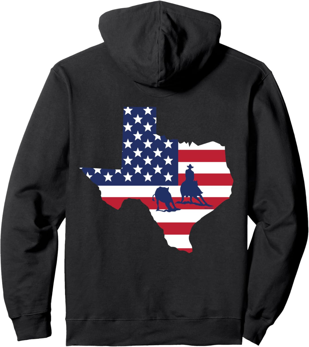 Texas Cutting Horse America Proud Pullover Hoodie