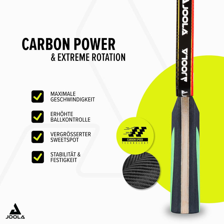 JOOLA ITTF zugelassener Profi Tischtennisschläger INFINITY CARBON, ‎MEGA CARBON und ROSSI CARBON für