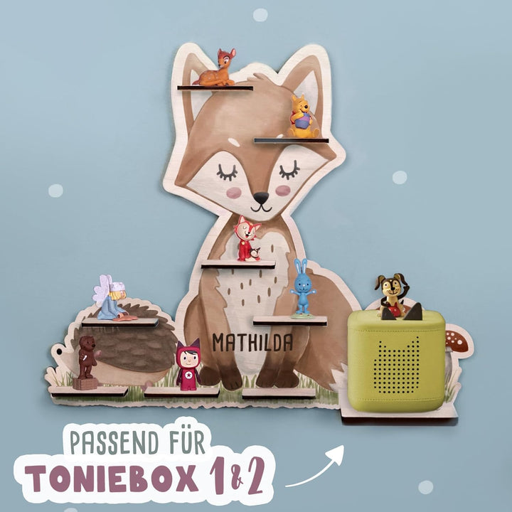 hellomini Tonie Regal Mädchen mit Wunschnamen für Toniebox 1 &amp; Toniebox 2 - Personalisiertes Toniebo