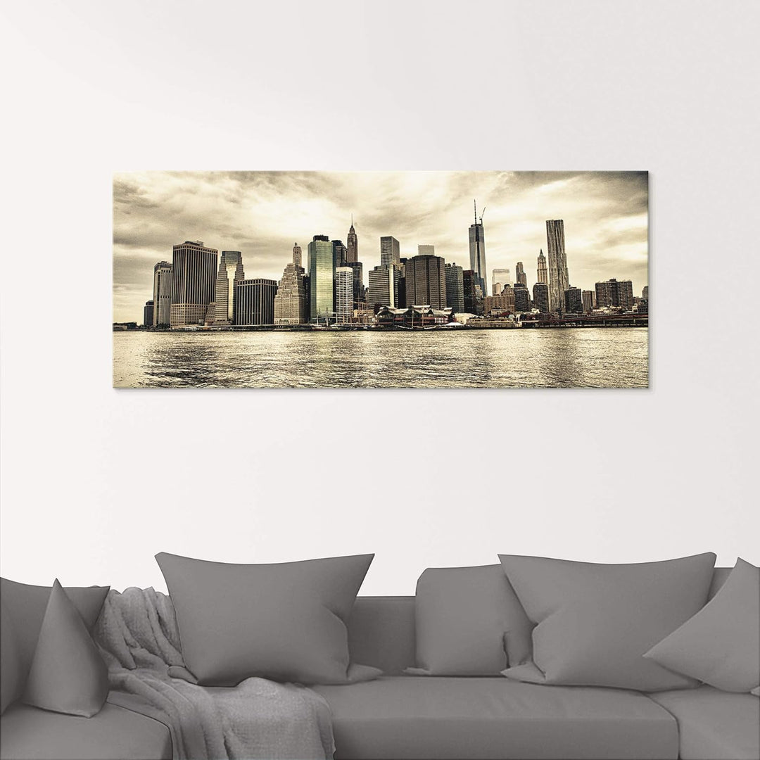 ARTland Glasbilder Wandbild Glas Bild einteilig 125x50 cm Querformat Städte USA Amerika New York Cit