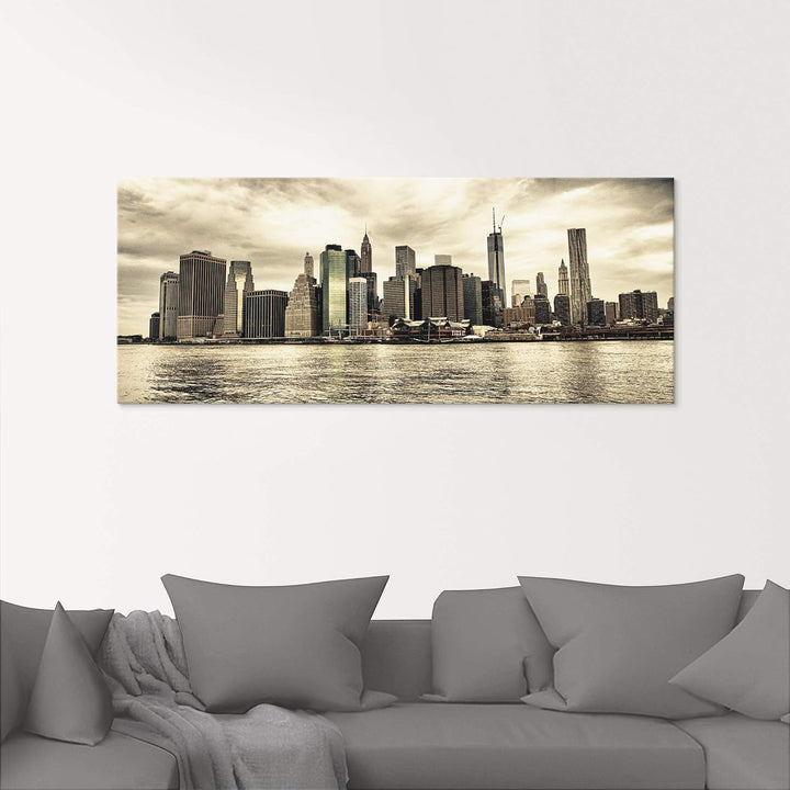 ARTland Glasbilder Wandbild Glas Bild einteilig 125x50 cm Querformat Städte USA Amerika New York Cit