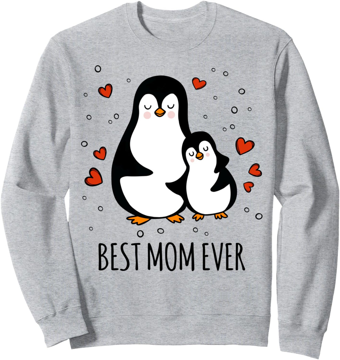 Beste Mama Geschenk Geburtstag Tochter Sohn Süsses Pinguin Sweatshirt