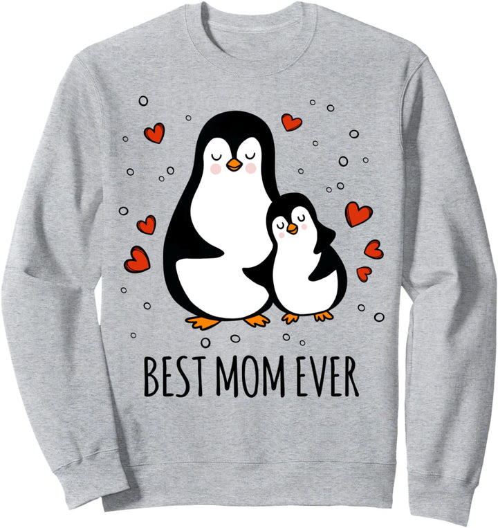 Beste Mama Geschenk Geburtstag Tochter Sohn Süsses Pinguin Sweatshirt