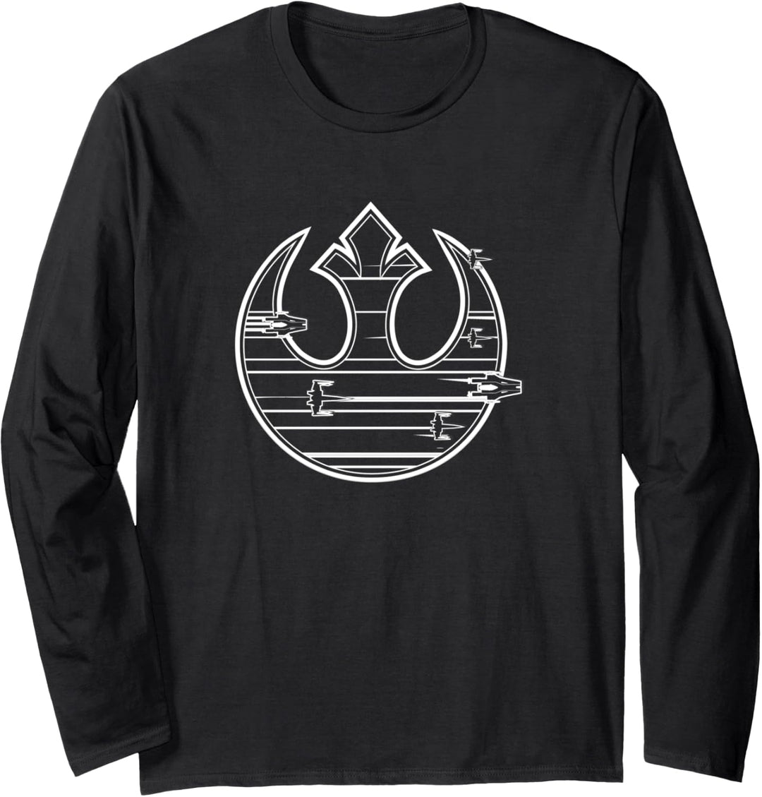 Star Wars Last Jedi Rebel Resistance Ship Logo Langarmshirt