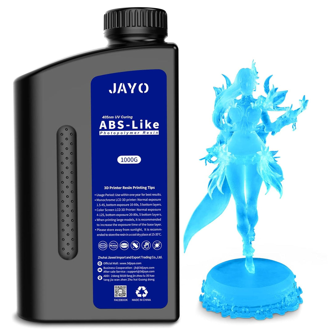 JAYO 3D Drucker Resin 1KG, ABS-Like Resin 405nm UV Standard Rapid Harz für 4K/6K/8K LCD/DLP/SLA 3D P