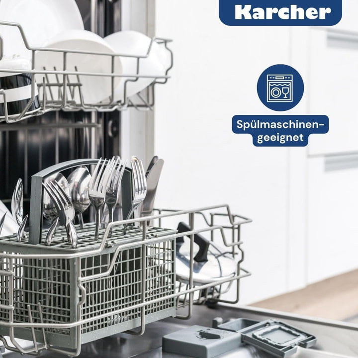 Karcher Bräter 2in1 (Aluguss, 8,7 Liter, inkl. Deckel und Topfhandschuhen) schwarz nicht induktionsg