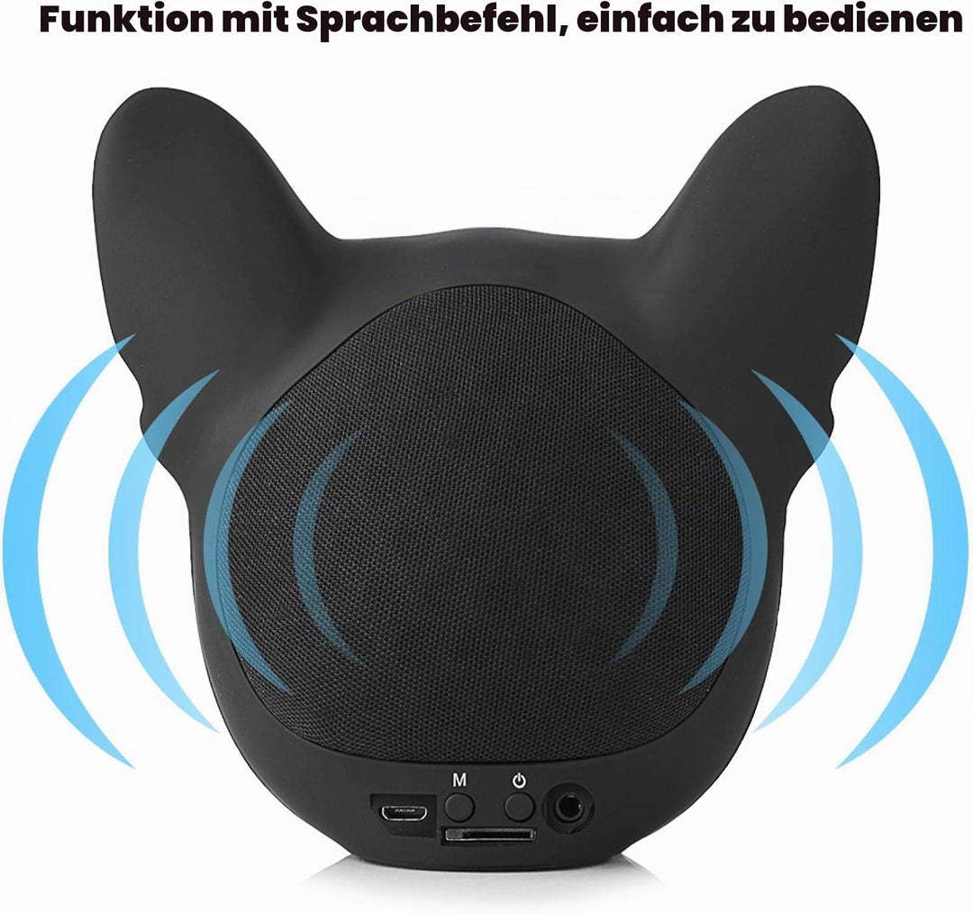 Goshyda -Bluetooth-Lautsprecher, hochwertiger tragbarer hundeförmiger Stereo-Sound-Musikplayer Musik