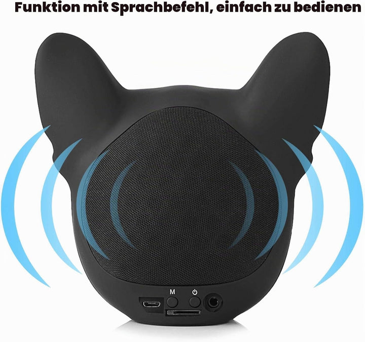 Goshyda -Bluetooth-Lautsprecher, hochwertiger tragbarer hundeförmiger Stereo-Sound-Musikplayer Musik