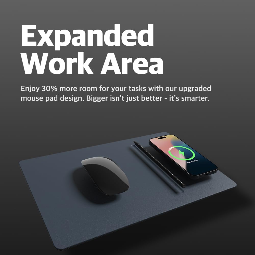 POUT HANDS3 PRO - Mouse pad with high-Speed Wireless Charging Dark Blue Multicolor, Multicolor