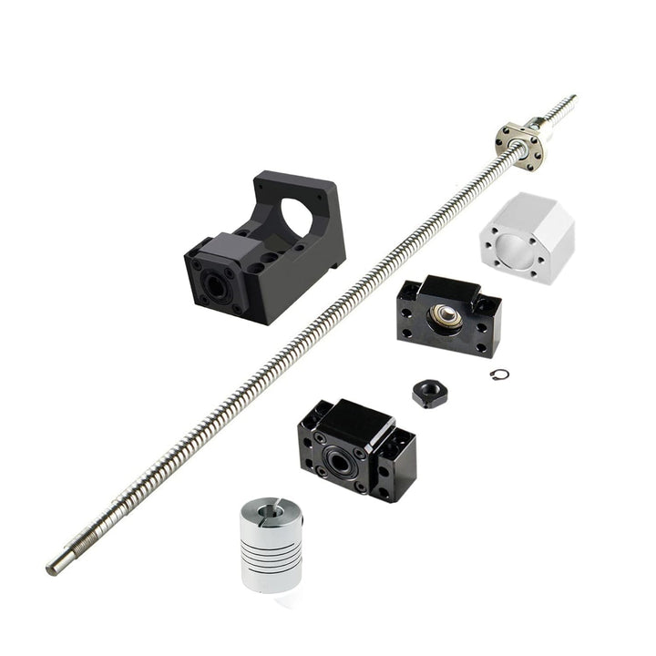 CNCYEAH SFU1605 1050 mm Kugelumlaufspindel RM1605 + Kugelgewindemutter mit BK12 / BF12 Unterstützung