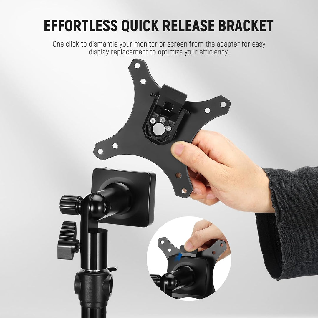 NEEWER Monitor Mount Adapter Halterung mit Schnellverschluss VESA Halterung, 270° verstellbarer Meta