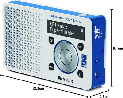 TechniSat Digitradio 1 BR Heimat-Edition portables DAB Radio (klein, tragbar, mit Lautsprecher, DAB+