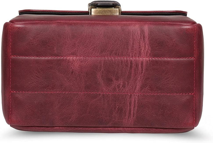 MegaGear MG1700 Torres Mini Kameratasche - Kuriertasche aus echtem Leder für Spiegellose, Sofortbild