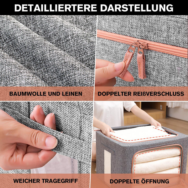 Grosse Kleideraufbewahrungstaschen, Schrank-Organizer und Aufbewahrung, faltbare Box aus Oxford-Stof