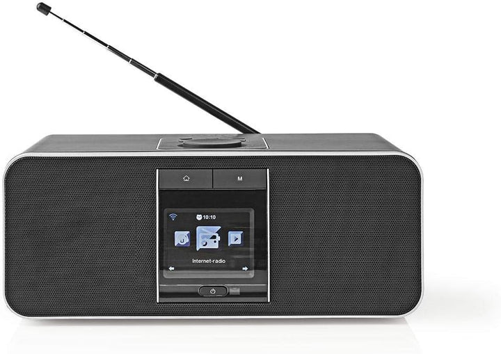 Nedis - Internetradio - 42 W - DAB+ - UKW - Bluetooth® - Farbe: Schwarz - Weck und Snooze Funktion -