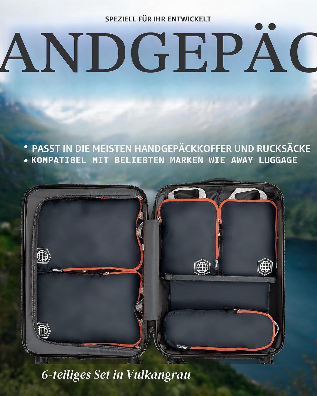 Kompressions-Packtaschen für carryon travel-lightweight stolperten mit Koffer Organizer-Taschen mit