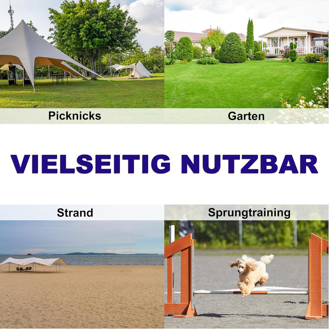 XMTECH 4-TLG. Hunde Agility Set Training Hundesport, Höhenverstellbar, Inklusive Tasche, PVC Hundetr