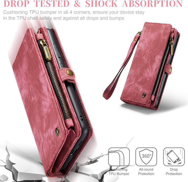 UFinetech Samsung S23 Plus Hülle, Stossfest Kartenfach Magnetisch Abnehmbare Tasche Samsung Galaxy S