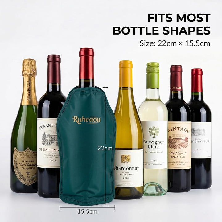 Weinkühler-Hülle, Weinflaschen-Gel-Kühlerhülle, Gefrierschrank, langlebig, hält Wein kühl und kühlt