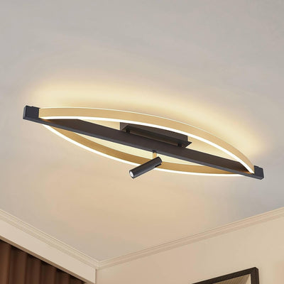 Lucande LED Deckenlampe 'Matwei' dimmbar (Design, Modern) in Schwarz aus Aluminium u.a. für Wohnzimm