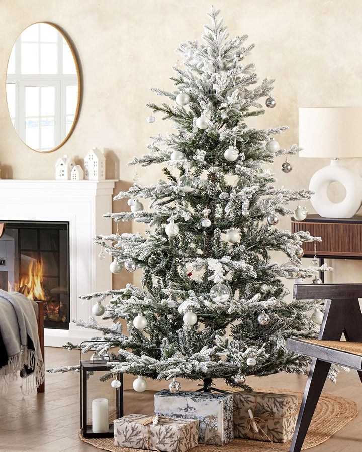 Künstlicher Weihnachtsbaum grün/weiss 180 cm mit Kunstschnee bedeckt Brisco