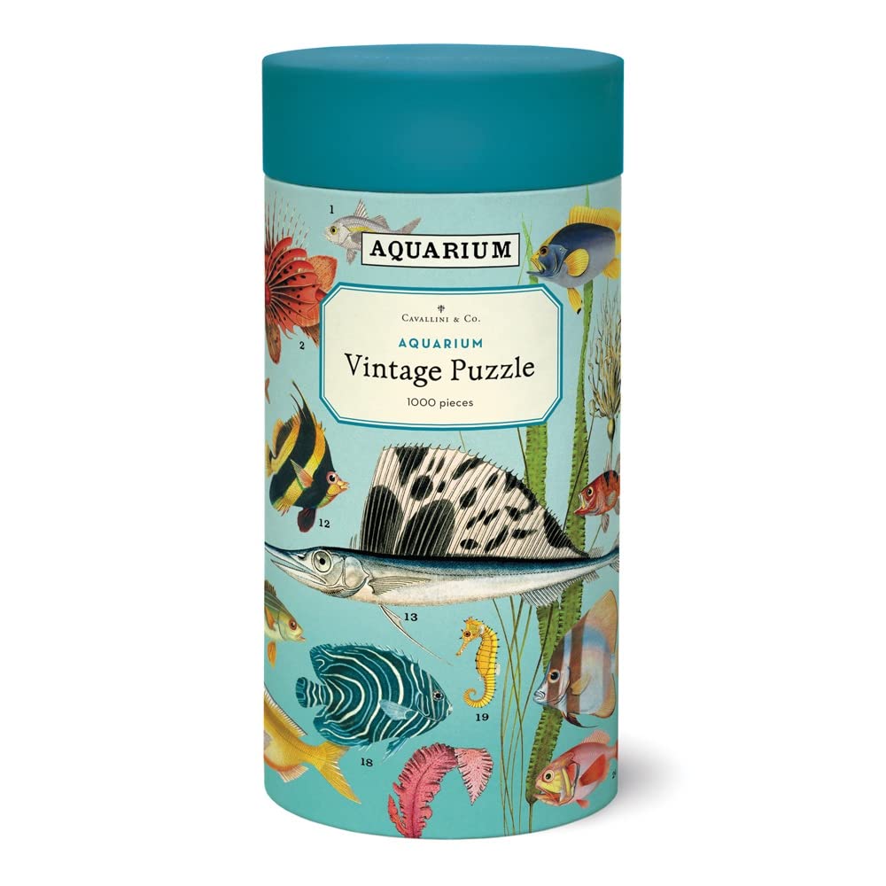 Cavallini Vintage Puzzle Fische, Aquarium 1000 Teile