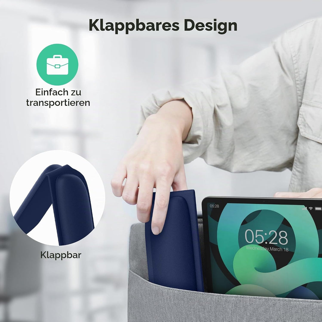 TECKNET Mauspad mit Handauflage, Gelkissen Mousepad und Tastatur Handgelenkauflage Set aus ergonomis