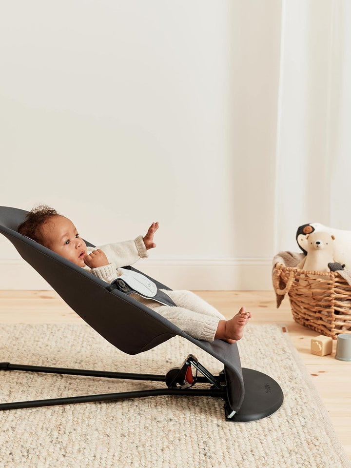 BabyBjörn Babywippe Balance Soft, Gewebt/Jersey, Grau/Grau Dunkelgrau/Grau Gewebt/Jersey, Dunkelgrau