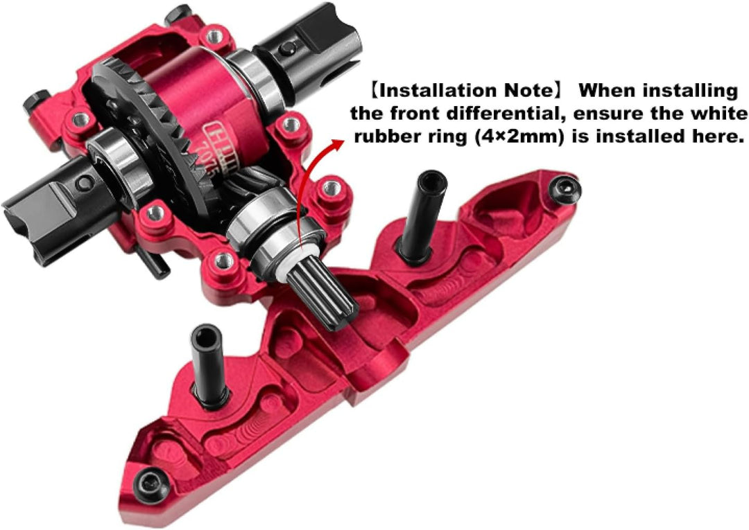 4140 Carbon Steel + 7075 Alloy Front & Rear Complete Differential for Traxxas 1/16 Mini Maxx 4WD RTR