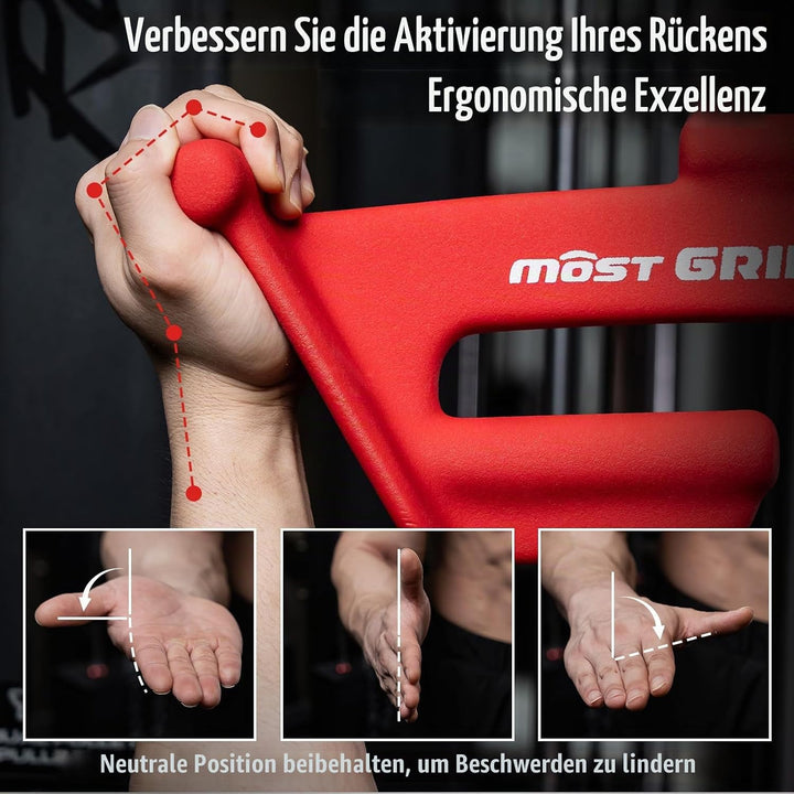 Latzugstange Set mit 8 Ergonomischen Griffen, Dreieckige Stabilität Latzug Griff für Das Training de